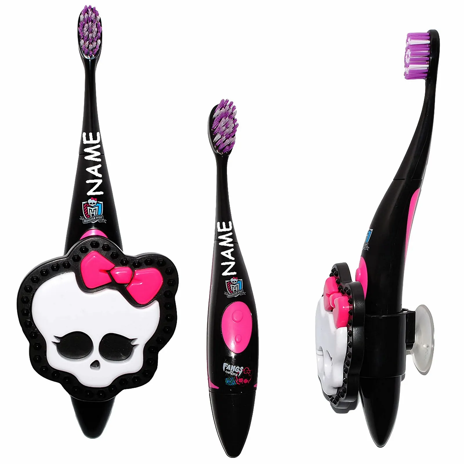 Набор звуковая зубная щетка Monster High с держателем 2 предмета на батарейках, фото №3