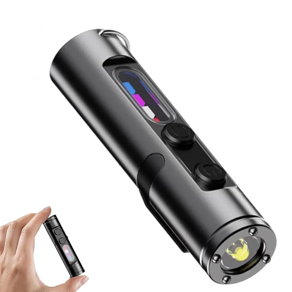 Міні ліхтарик-брелок LUCKKY Перезаряджуваний & Магнітний, Маленький з магнітами, LED тактичний із затискачем для капелюха, Багатофункціональний магнітний USB для зовнішнього використання, фото №1