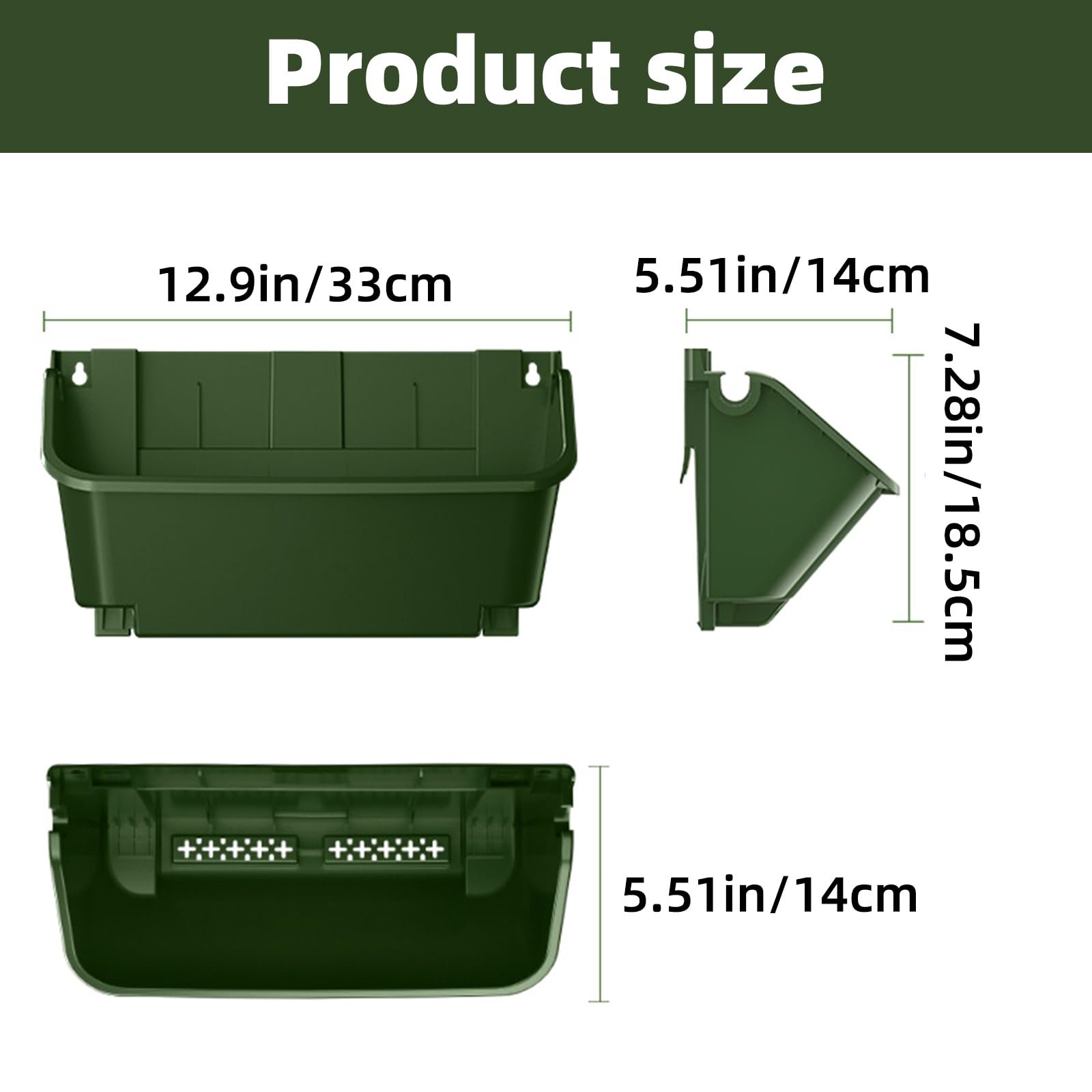 Вертикальний настінний органайзер для рослин 18 кишень пластиковий з автополивом чорний, фото №8