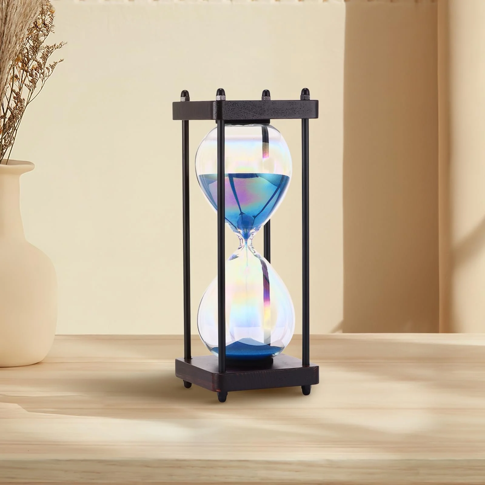 Песочные часы Rainbow Стеклянные с деревянным держателем 30 минут Синий, фото №8