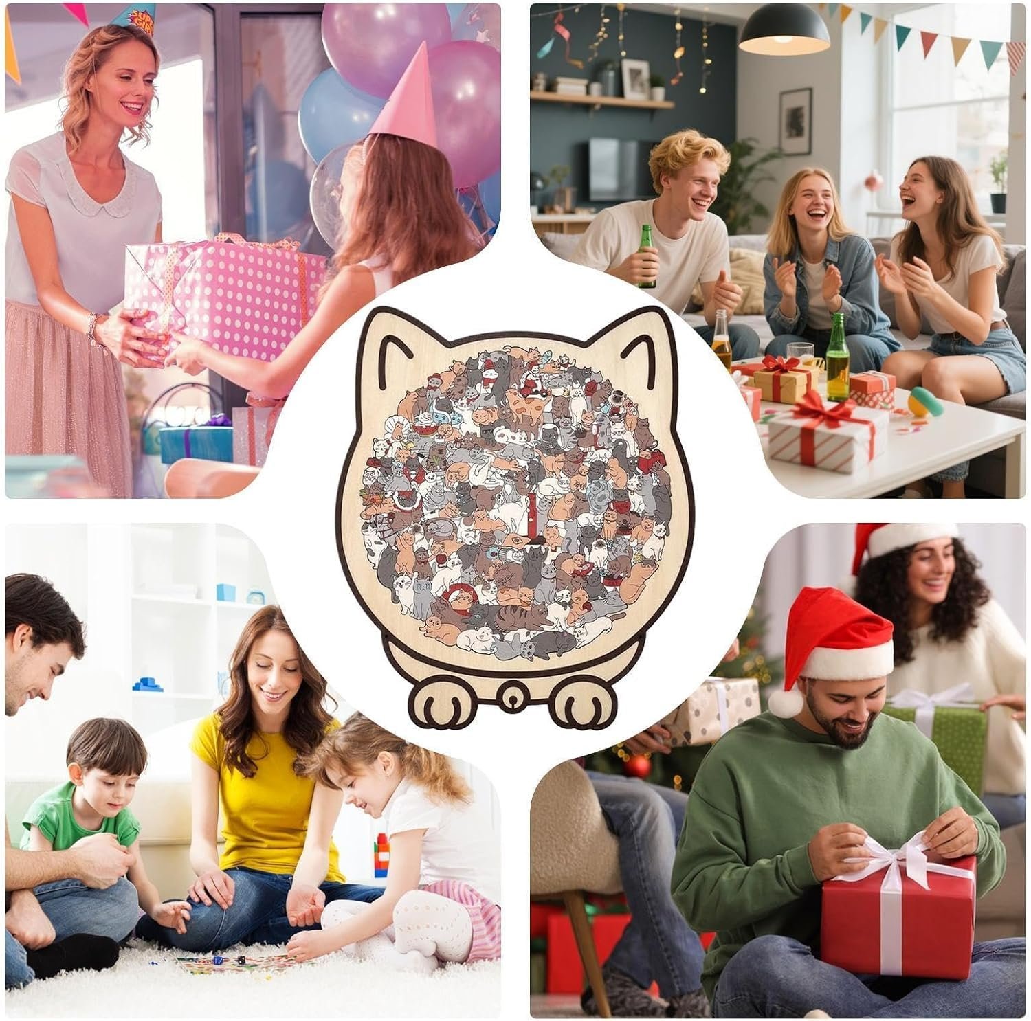 Деревянные пазлы Morandi Кот (B) 135 деталей, фигурные, фото №6 Деревянные пазлы Morandi Кот (B) 135 деталей, фигурные, фото №6