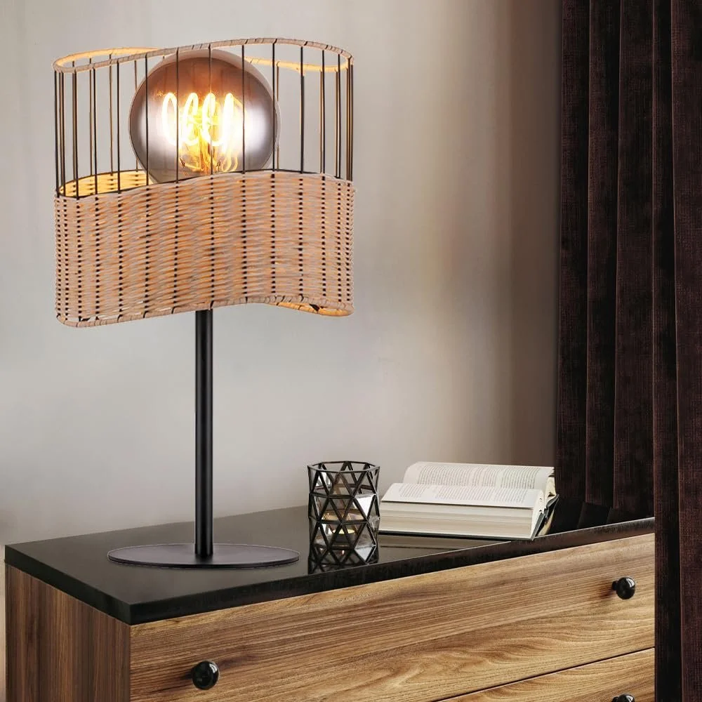 Настільна лампа Just Light Boho 1x E27 25x42 см чорна, фото №2