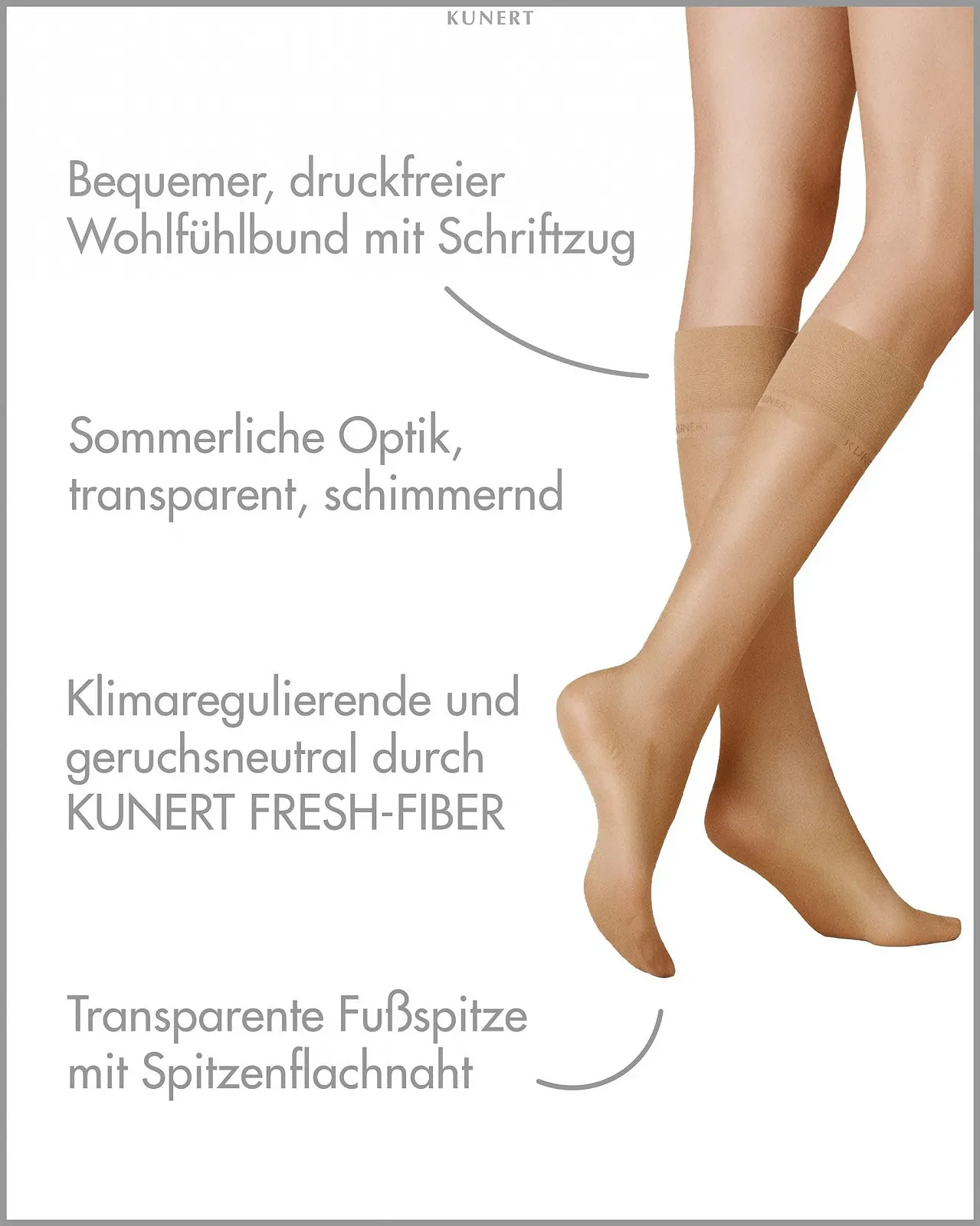 Гольфи KUNERT Fresh Up 10 Жіночі Охолоджуючі 10 Denier, фото №2