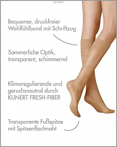 Гольфи KUNERT Fresh Up 10 Жіночі Охолоджуючі 10 Denier synthetic.ua - Фото 1