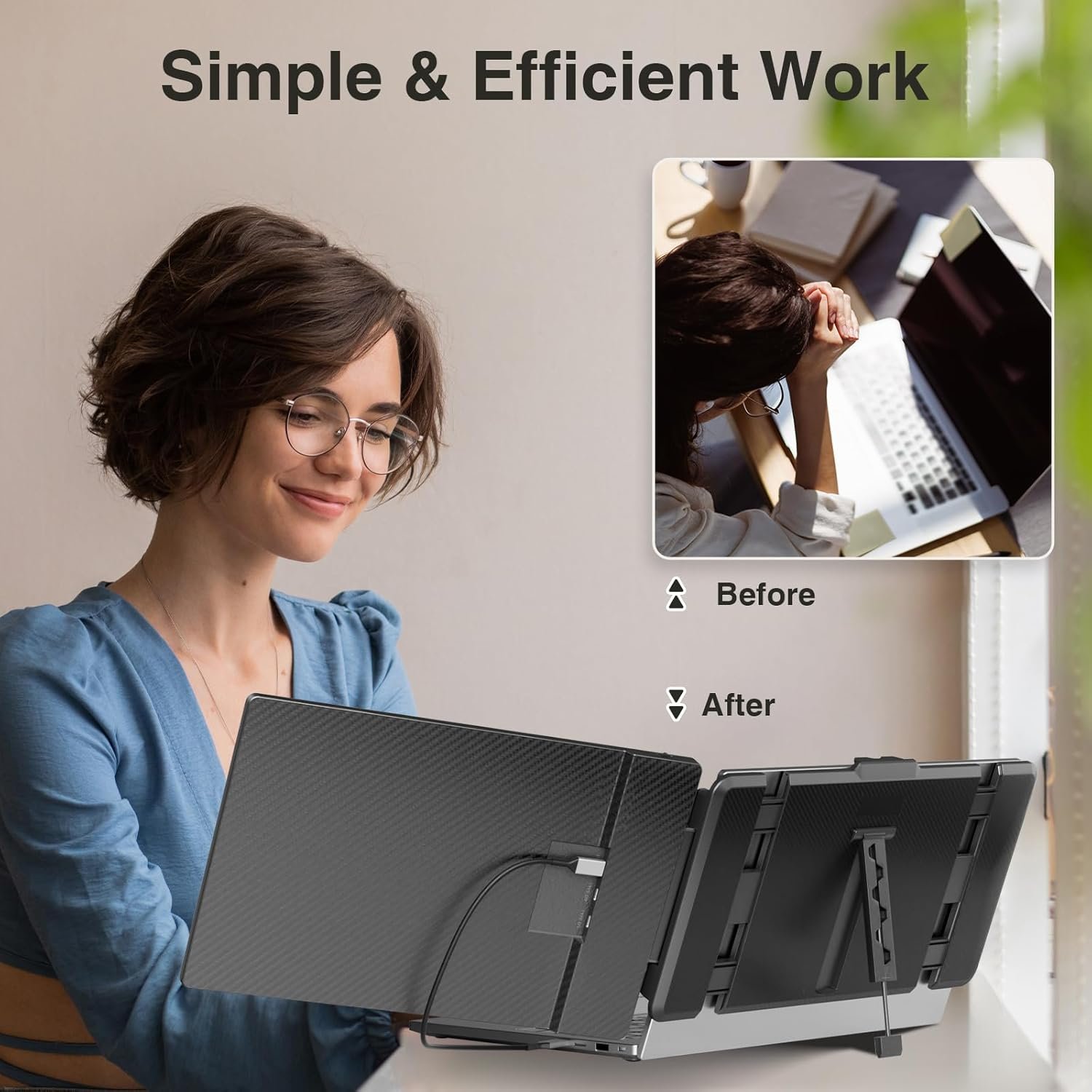 Монітор портативний сенсорний 12" KEFEYA S1 mini FHD IPS 60 Гц, фото №3