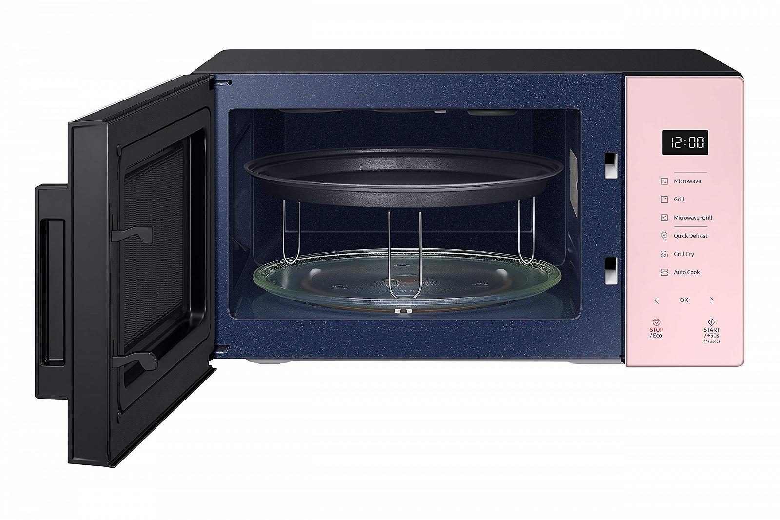 Настольная микроволновая печь Samsung Glass Design MG23T5018CP/ET AirFry 23L 800W 1100W Powder, фото №2 Настольная микроволновая печь Samsung Glass Design MG23T5018CP/ET AirFry 23L 800W 1100W Powder, фото №2