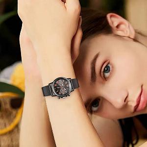 Женские часы Generisch Кварцевый механизм Сетчатый ремешок ПВХ synthetic.ua - Фото 1