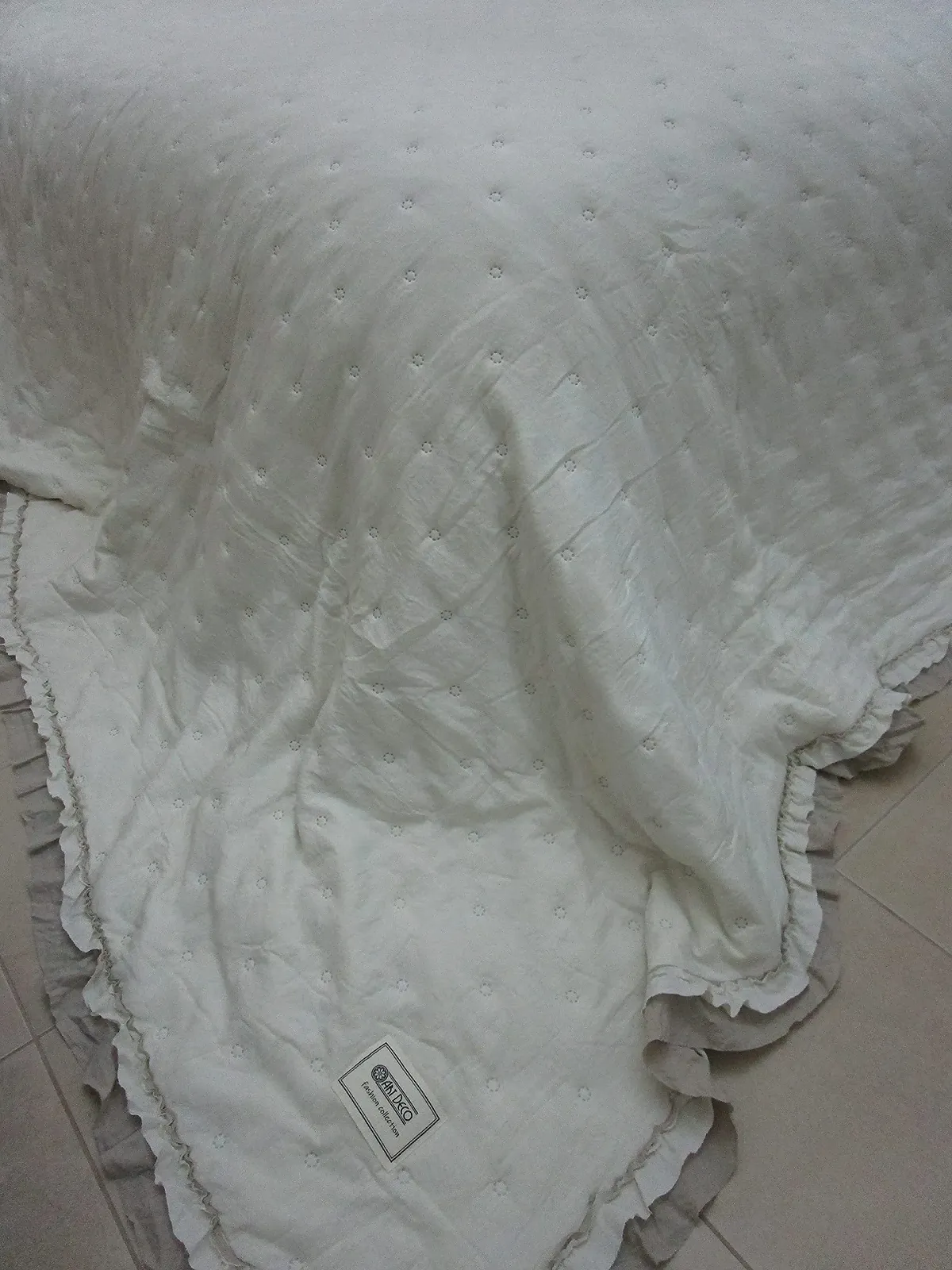 Покривало на двоспальне ліжко з вуаллю віла. Розмір: 265 x 270 см., фото №3