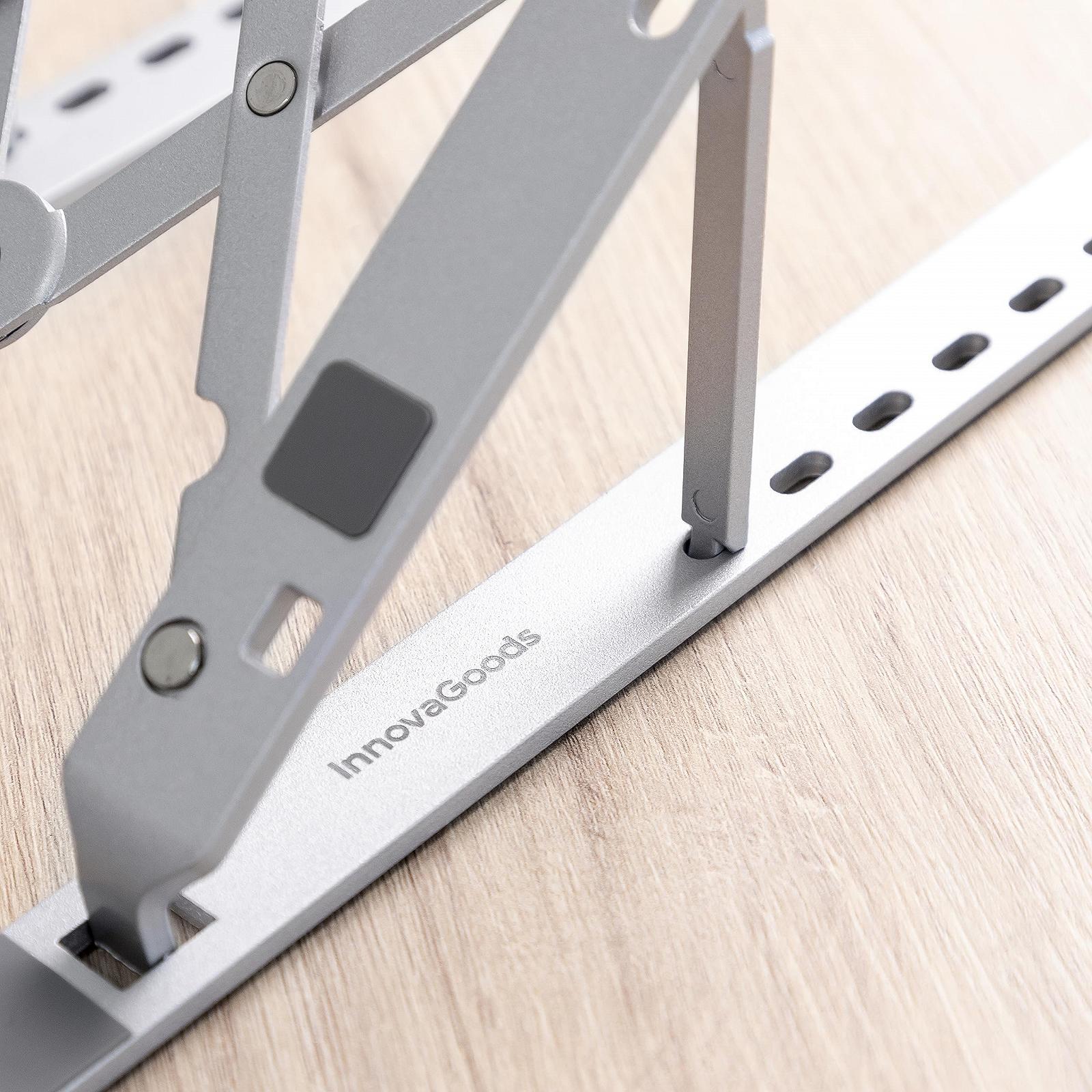 Підставка для ноутбука InnovaGoods Розкладна Регульована Алюміній 7 Рівнів Нахилу Протиковзка Розширювана, фото №6