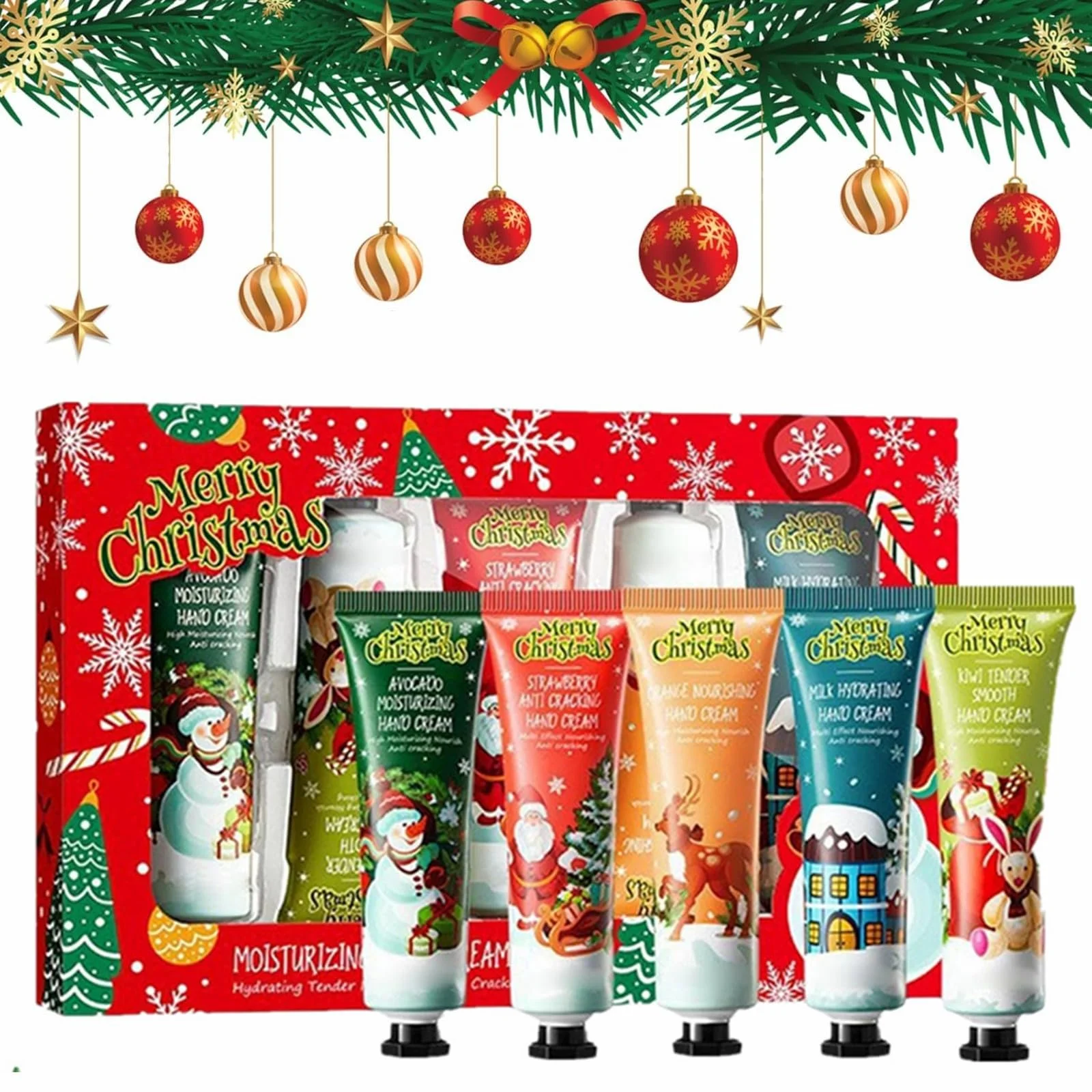Набір Різдвяних Кремів для Рук, Міні-набір, 5 шт, фото №1