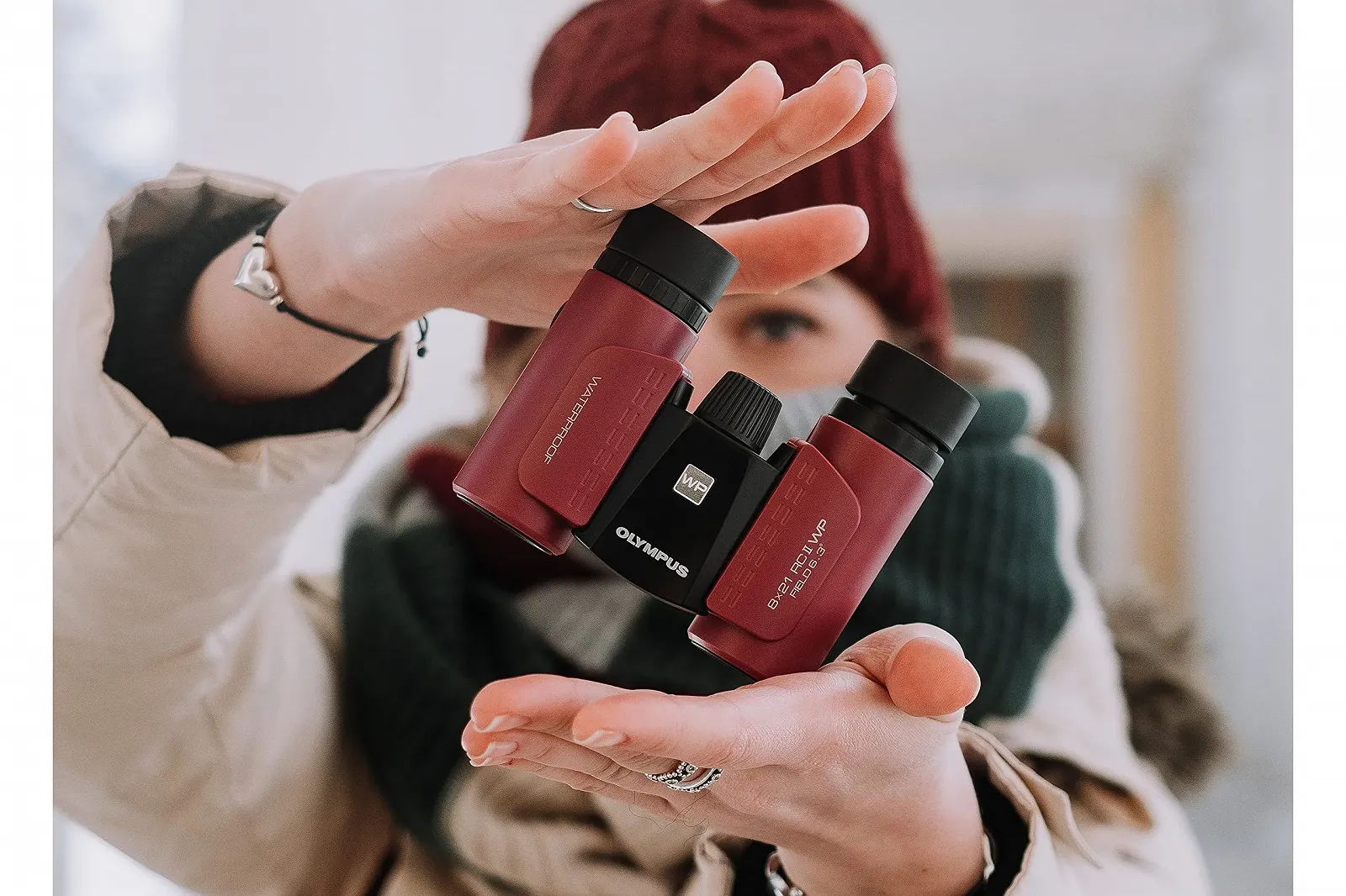 Бінокль Olympus RC II WP 8x21 Magenta, фото №5