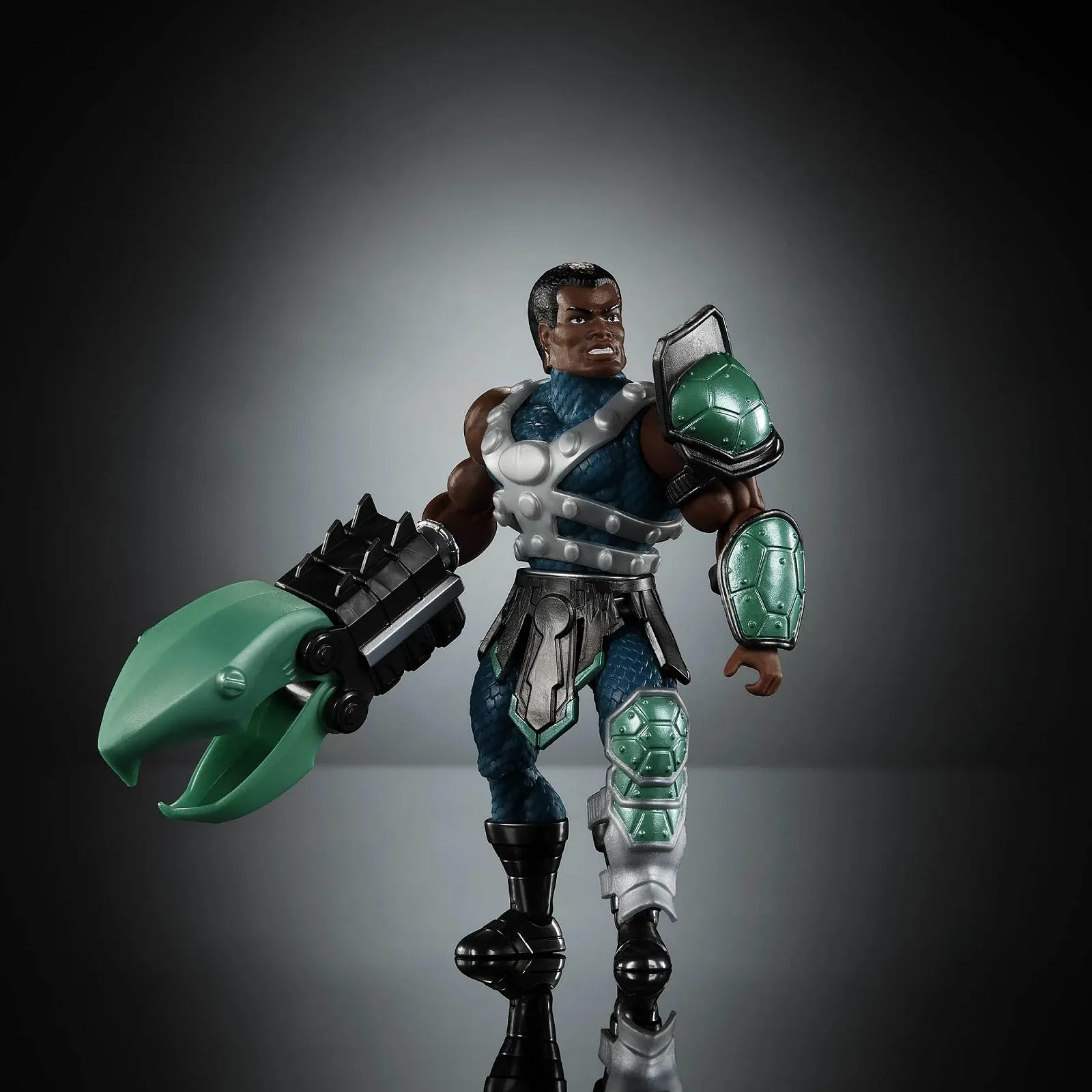 Шарнірна екшн-фігурка Masters of the Universe Origins Turtles of Grayskull Reptile Wars Clamp Champ JBN05 14 см, фото №4