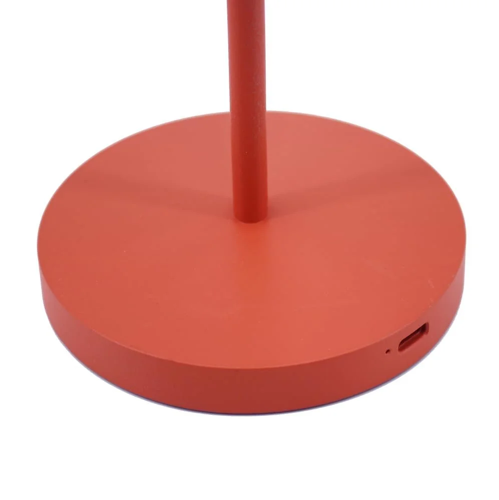 Настільна лампа Unilux Ava LED акумуляторна вулична IP44 регульована яскравість та колірна температура цегляно-червона, фото №4