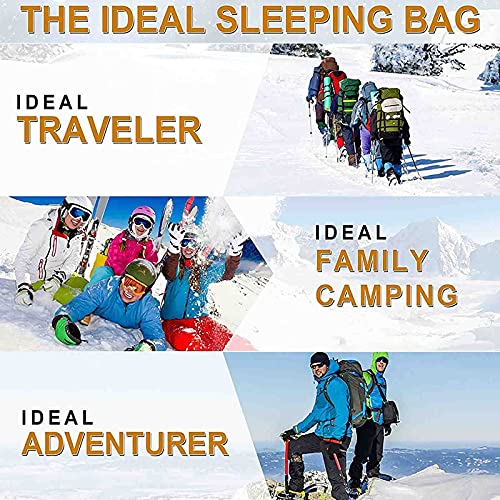 Спальный мешок Humanoid для взрослых 4 сезона теплый и прохладный погодный легкий и теплый для путешествий кемпинга походов, фото №5