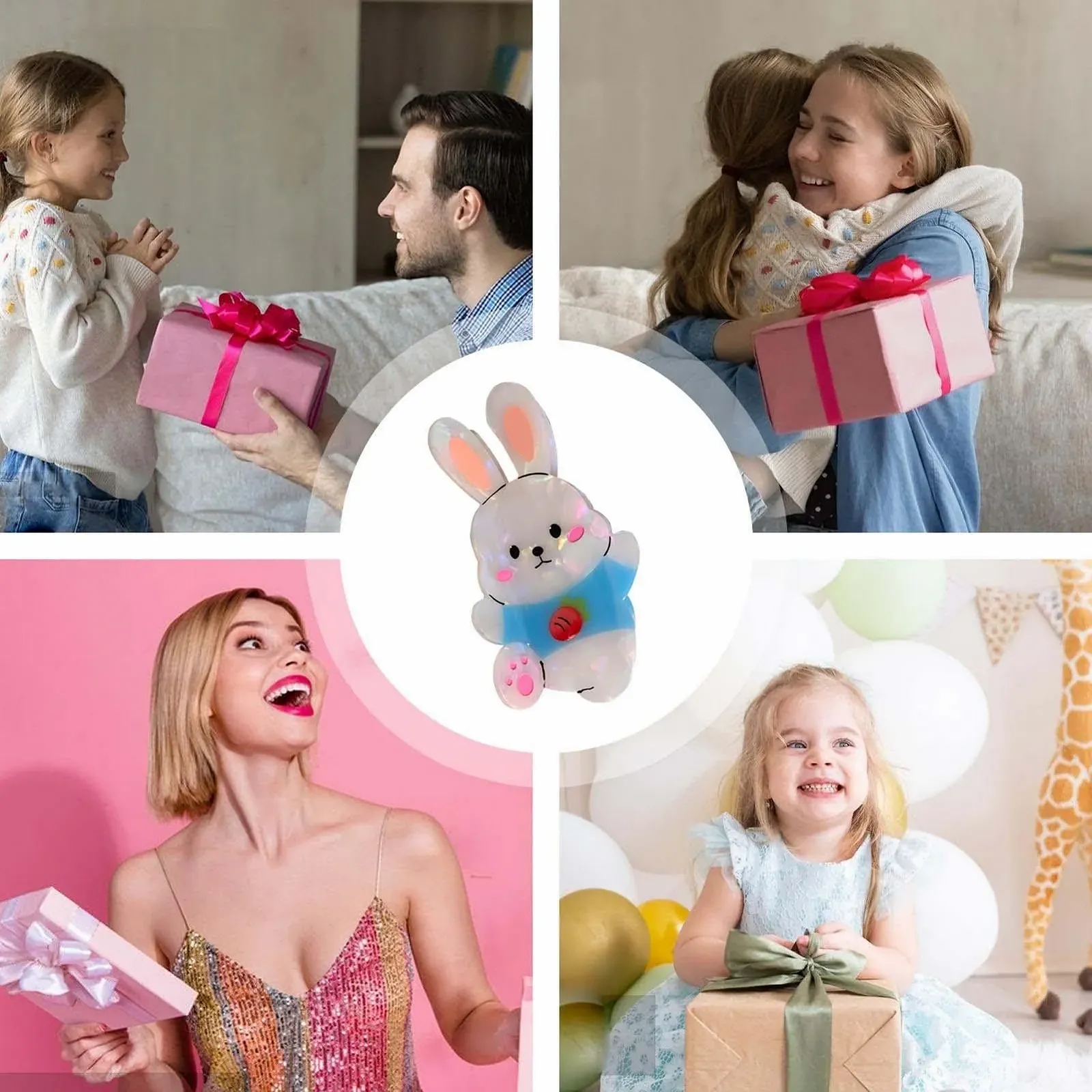 Заколка для волос В виде кролика Ацетатная, фото №4 Заколка для волос В виде кролика Ацетатная, фото №4