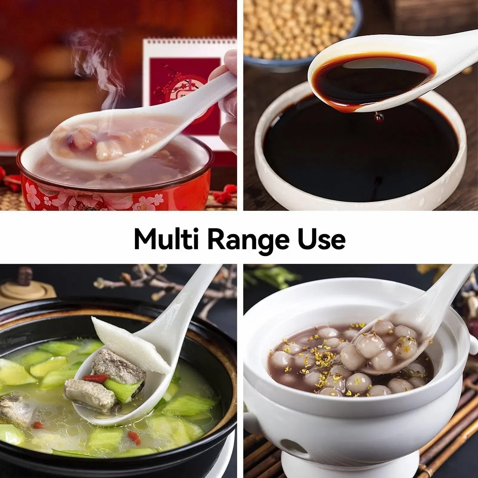 Ложки для супу 8 шт, Керамічні китайські для супу, фото №3