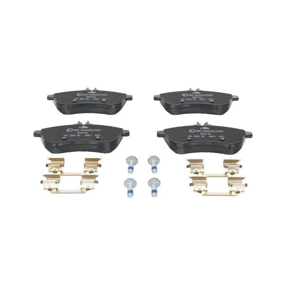 Комплект гальмівних колодок, дискове гальмо ATE 13.0460-2733.2 для MERCEDES-BENZ передня вісь, фото №1 Комплект гальмівних колодок, дискове гальмо ATE 13.0460-2733.2 для MERCEDES-BENZ передня вісь, фото №1