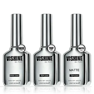 Гель-лак Vishine Набір База, Глянсовий топ та Матовий топ 16 мл - Фото 1