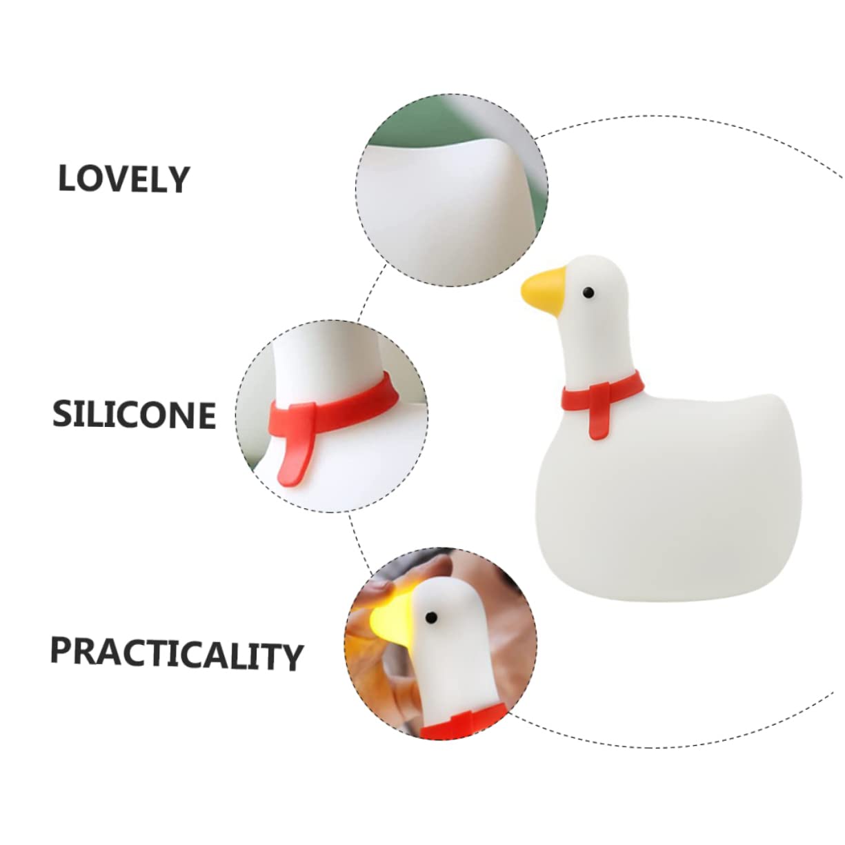 Світильник DOITOOL Goose Silicone Lamp ABS Білий, фото №4