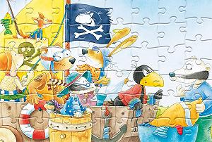 Детский пазл HUCH! The Little Raven Sock 3х49 деталей synthetic.ua - Фото 1