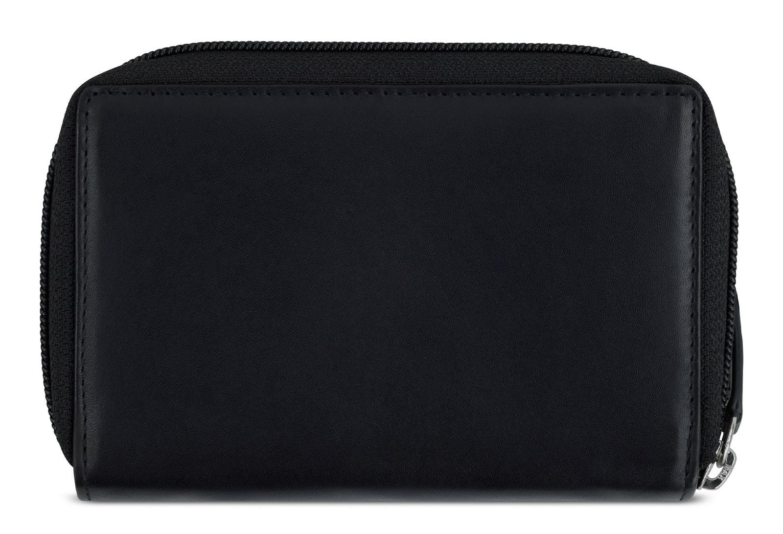 Кошелек Женский mano Don Andrea RFID Lady Zip Black Черный, Элегантный, фото №5