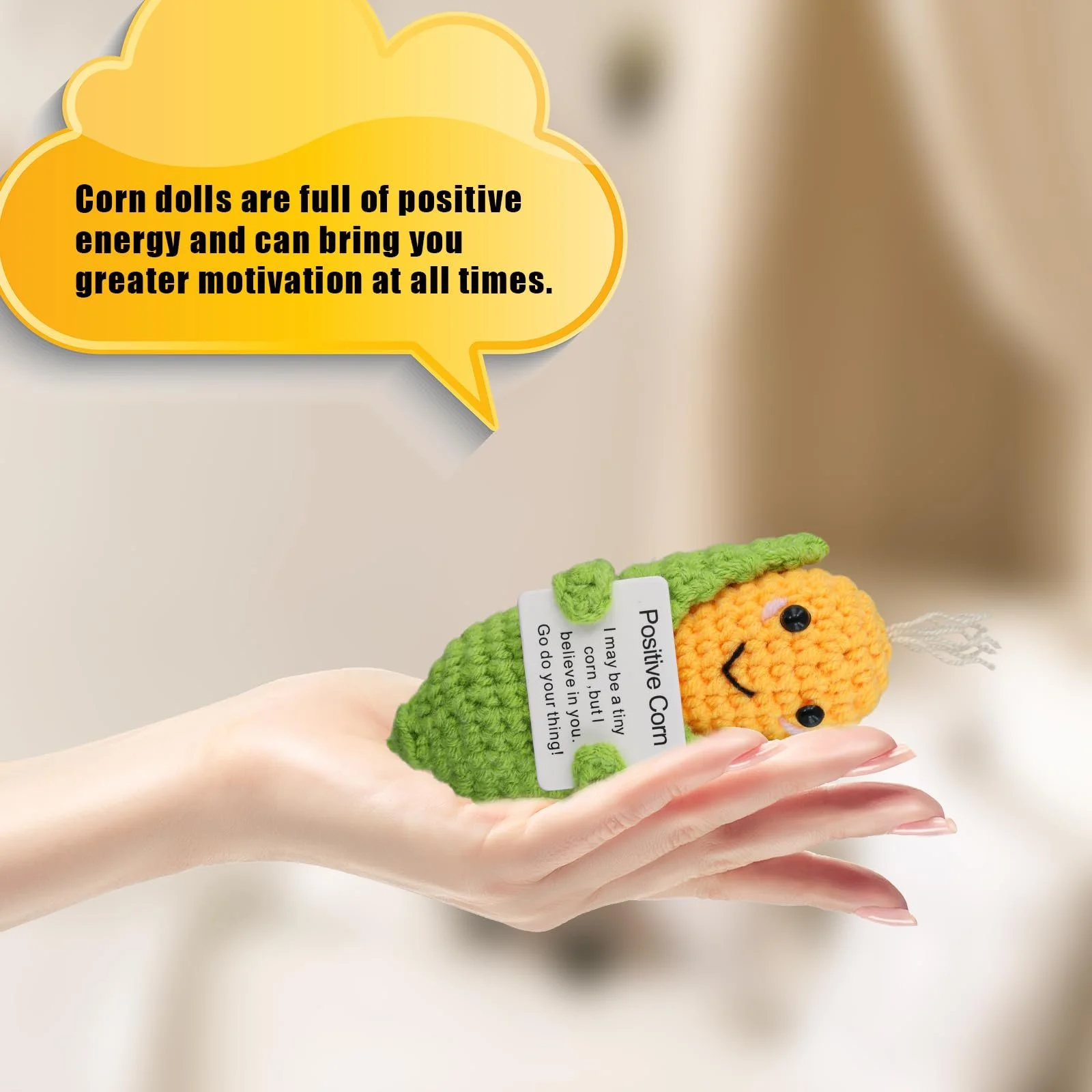 Іграшка NQEUEPN Mini Positive Corn 12,5 см жовтий, фото №4 Іграшка NQEUEPN Mini Positive Corn 12,5 см жовтий, фото №4