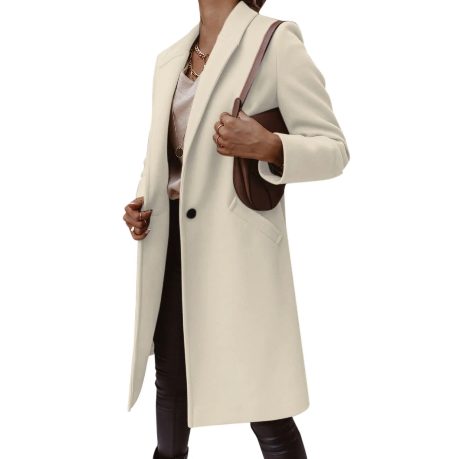 Жіноче пальто Елегантне довге вовняне, фото №4 Жіноче пальто Елегантне довге вовняне, фото №4