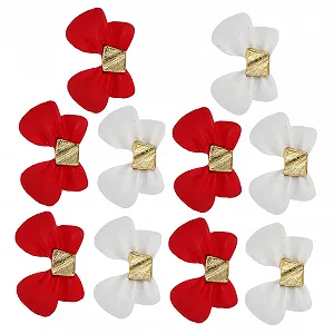 Прикраса для нігтів Healeved, бантики, червоні, 10 штук - Фото 1