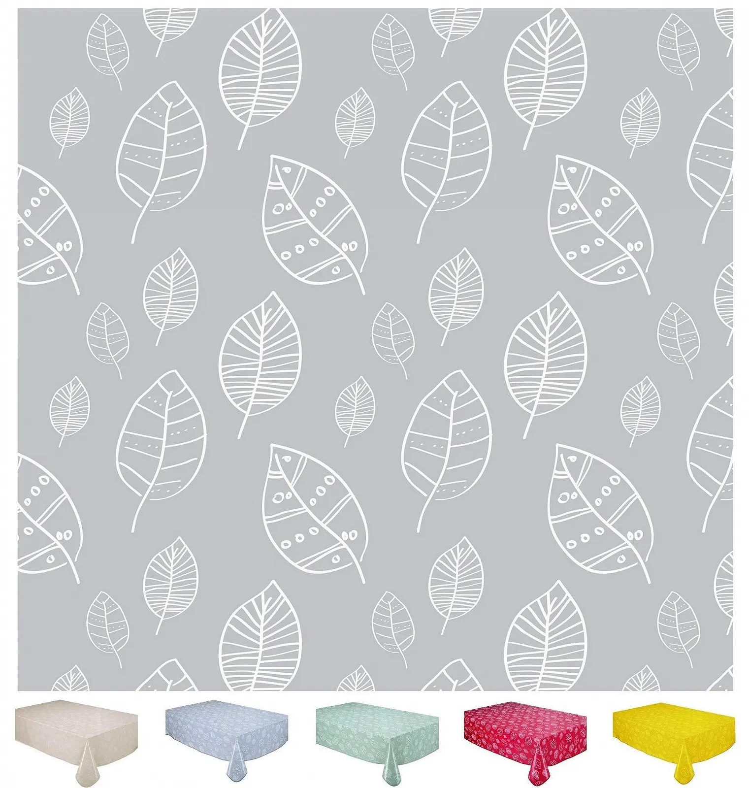 Скатертина Home Direct Square Leaves клейончаста квадратна 140 x 180 см, фото №1