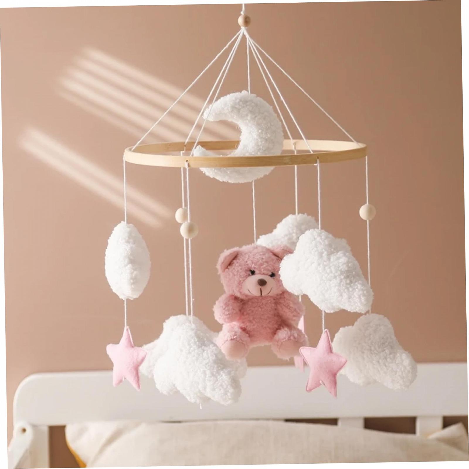Мобіль Baby Velvet Cute Bear Teddy Nursery Decor 17.7 x 9 Дюймів Обертовий 360° Ведмідь, фото №5 Мобіль Baby Velvet Cute Bear Teddy Nursery Decor 17.7 x 9 Дюймів Обертовий 360° Ведмідь, фото №5