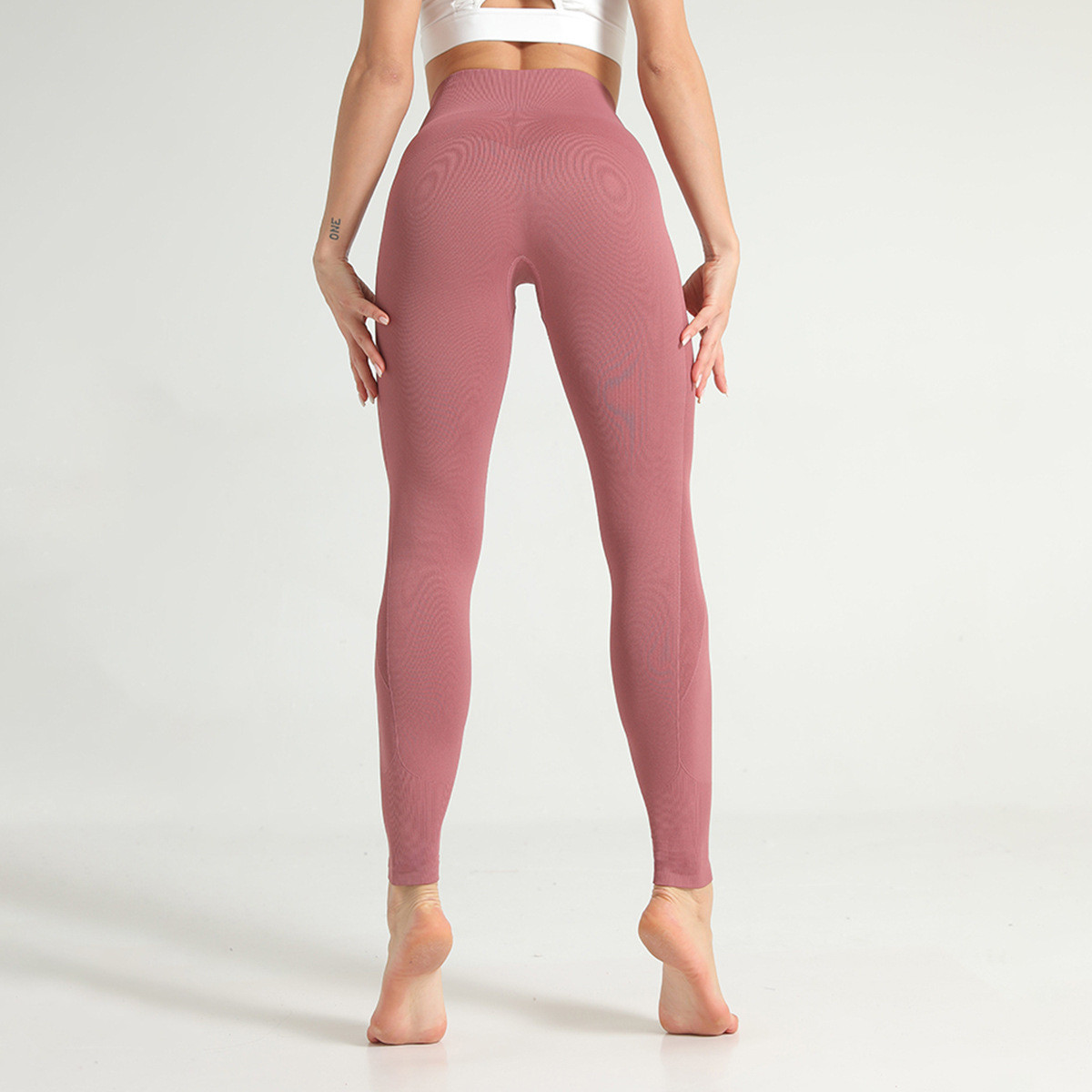 Леггинсы женские спортивные 9679 L розовые, фото №2