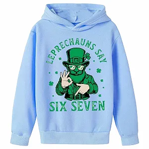 Детская толстовка 67 Meme с длинными рукавами на День Святого Патрика, с принтом 67, удобная толстовка для активного отдыха, модная толстовка для мальчиков и девочек synthetic.ua - Фото 1