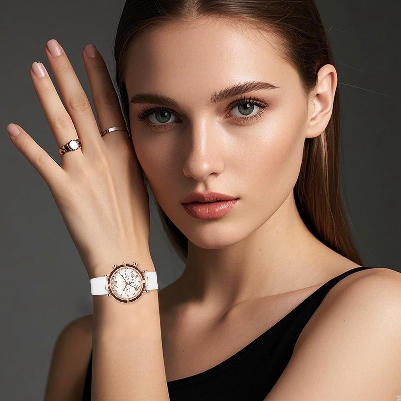 Жіночий аналоговий кварцовий годинник Generisch зі шкіряним ремінцем, фото №4 Жіночий аналоговий кварцовий годинник Generisch зі шкіряним ремінцем, фото №4