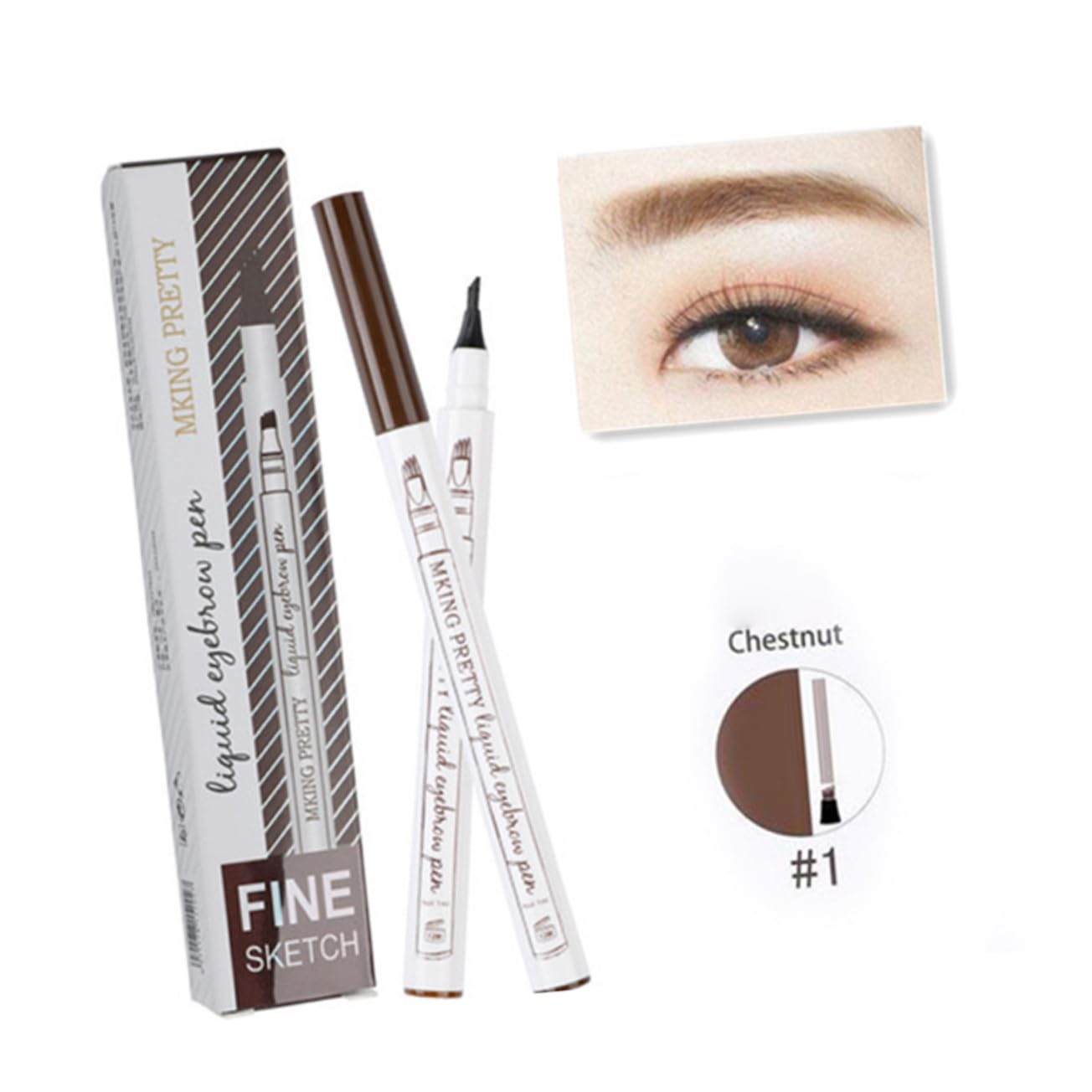 Олівець FOMIYES 8 шт для брів для макіяжу брів пудра рідкий, фото №5