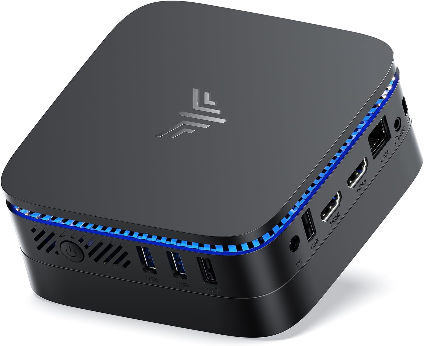 Міні ПК NiPoGi AK1PLUS / Intel Processor N100 / RAM 12GB / SSD 256GB / 2 x HDMI / LAN / Wi-Fi 6 / Bluetooth 5.2 / Windows 10 / Чорний, фото №1