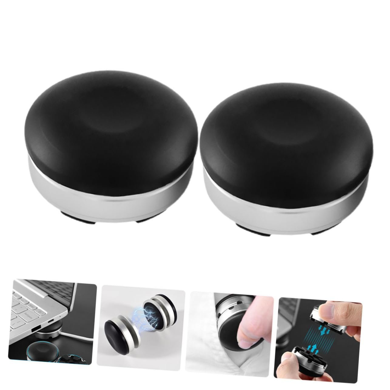 Підставка для ноутбука Veemoon, 2 шт., міцний матеріал, вентильований дизайн, тримач для кабелю, ергономічна настільна для підняття та охолодження, сумісна з ноутбуками, фото №6