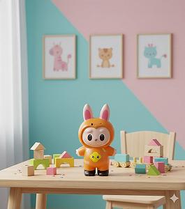 Іграшка антистрес сквіш Labubu іграшка жовта 12 см - Фото 1