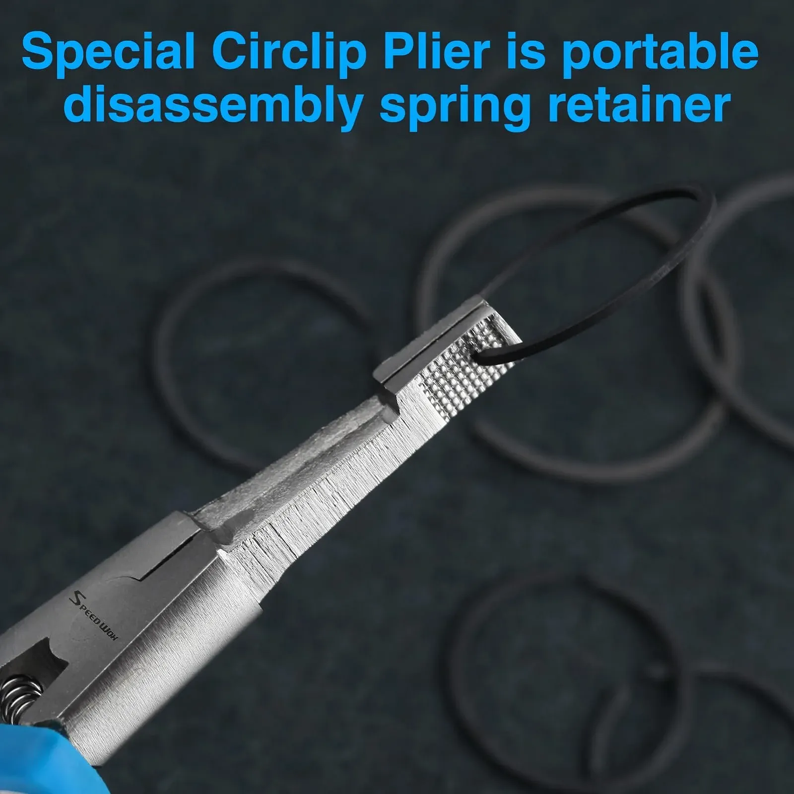 Плоскогубцы для стопорных колец SPEEDWOX 8 дюймов, прямые губки, плоскогубцы для C-образных колец, плоскогубцы для стопорных колец, плоскогубцы для стопорных колец с угловыми губками для снятия колец, автоматическая коробка передач, фото №5