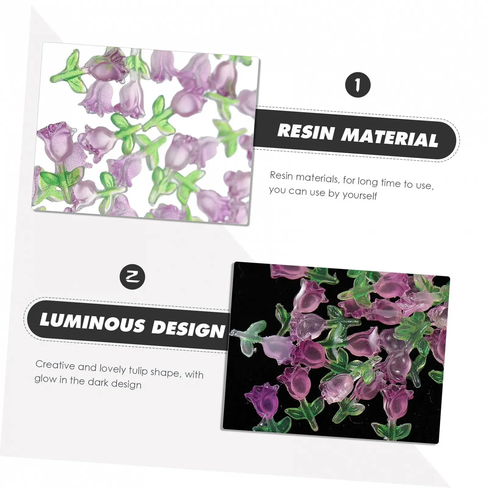 Подвески для ногтей Тюльпан Beavorty, 30 шт., смола, маленькие украшения, фото №6