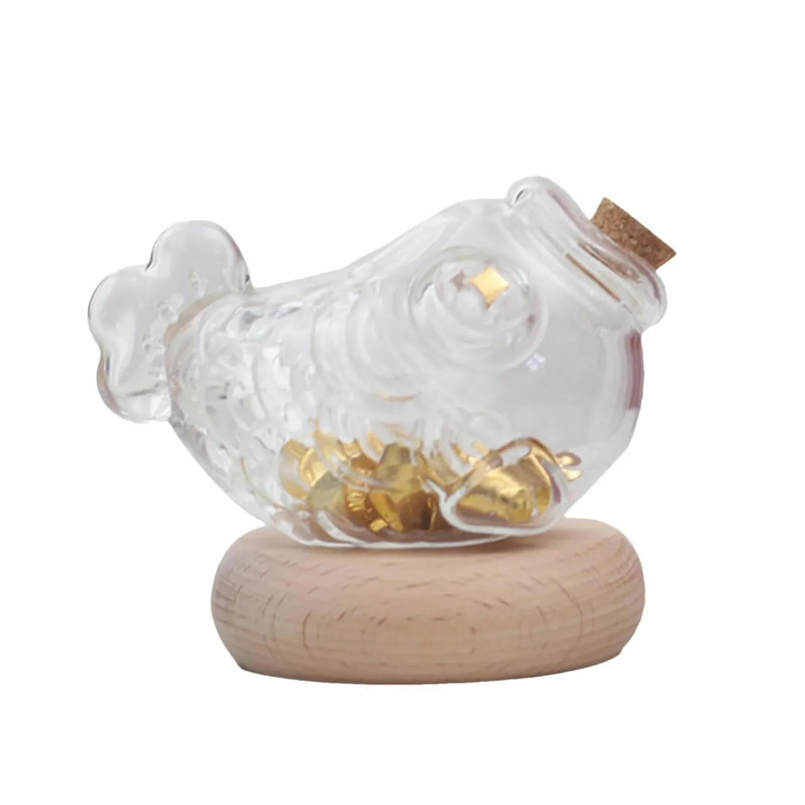 Копилка декоративная в форме рыбы прозрачная компактная, фото №1