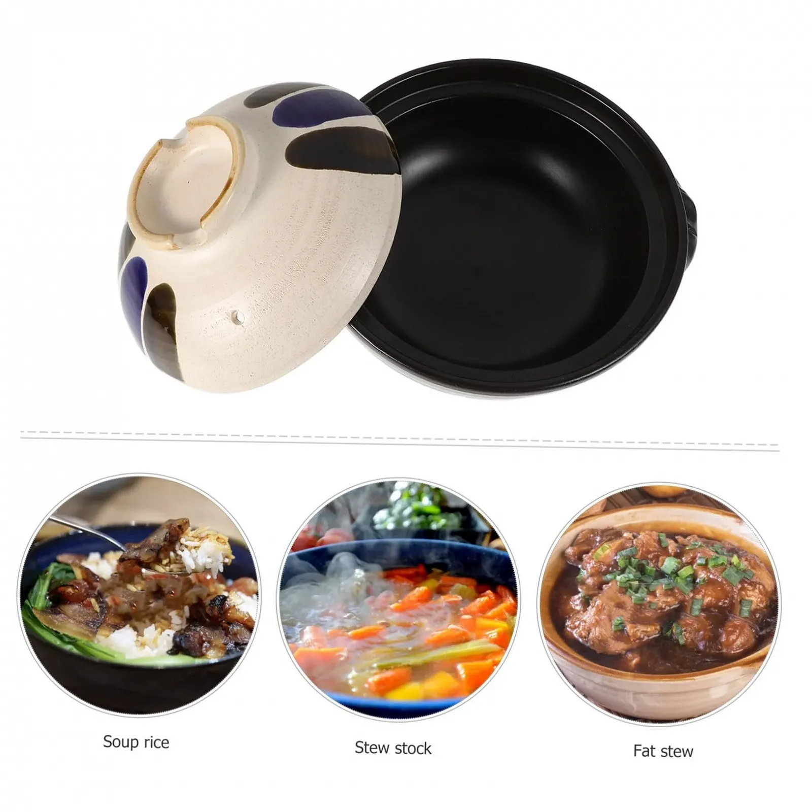 Кастрюля-жаровня японский стиль грубая керамика с крышкой термостойкая Серый, фото №9 Кастрюля-жаровня японский стиль грубая керамика с крышкой термостойкая Серый, фото №9