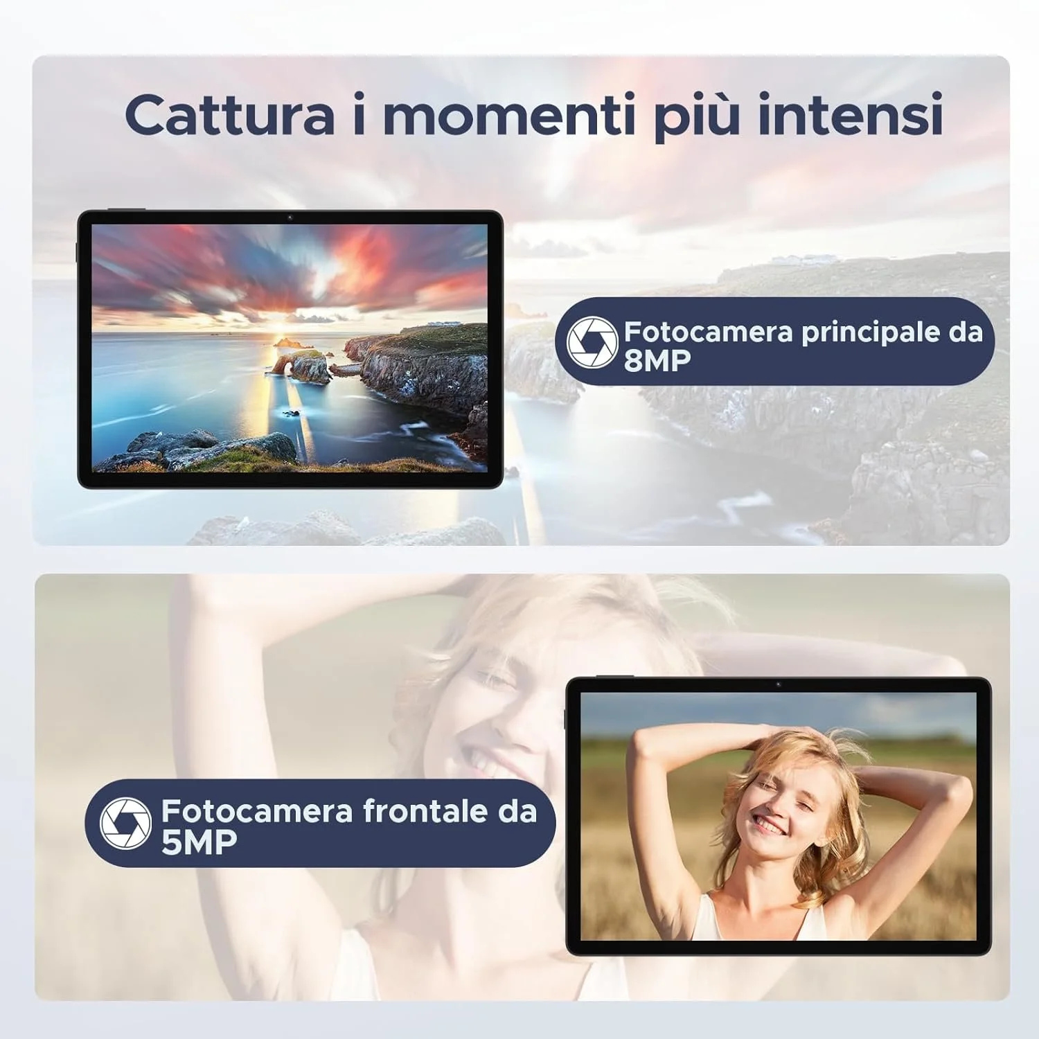 Планшет DOOGEE Tab A9 Pro 10.1'' 4+16/128 ГБ 4G 4-ядер Android 15 Черно-голубой, фото №7