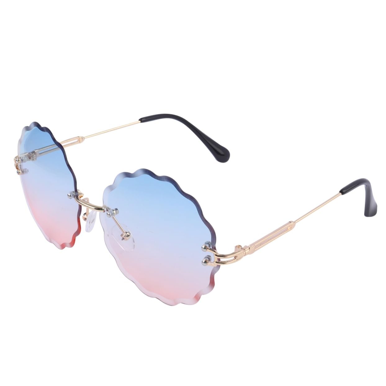 Очки Без оправы PACKOVE 2 шт Мода Металл Цветочные Декоративные Золотая оправа, фото №5