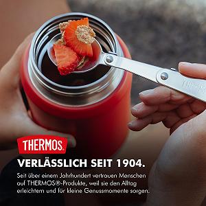 Термос для їжі Thermos ICON 0.71 л нержавіюча сталь зі складаною ложкою Темно-зелений synthetic.ua - Фото 1