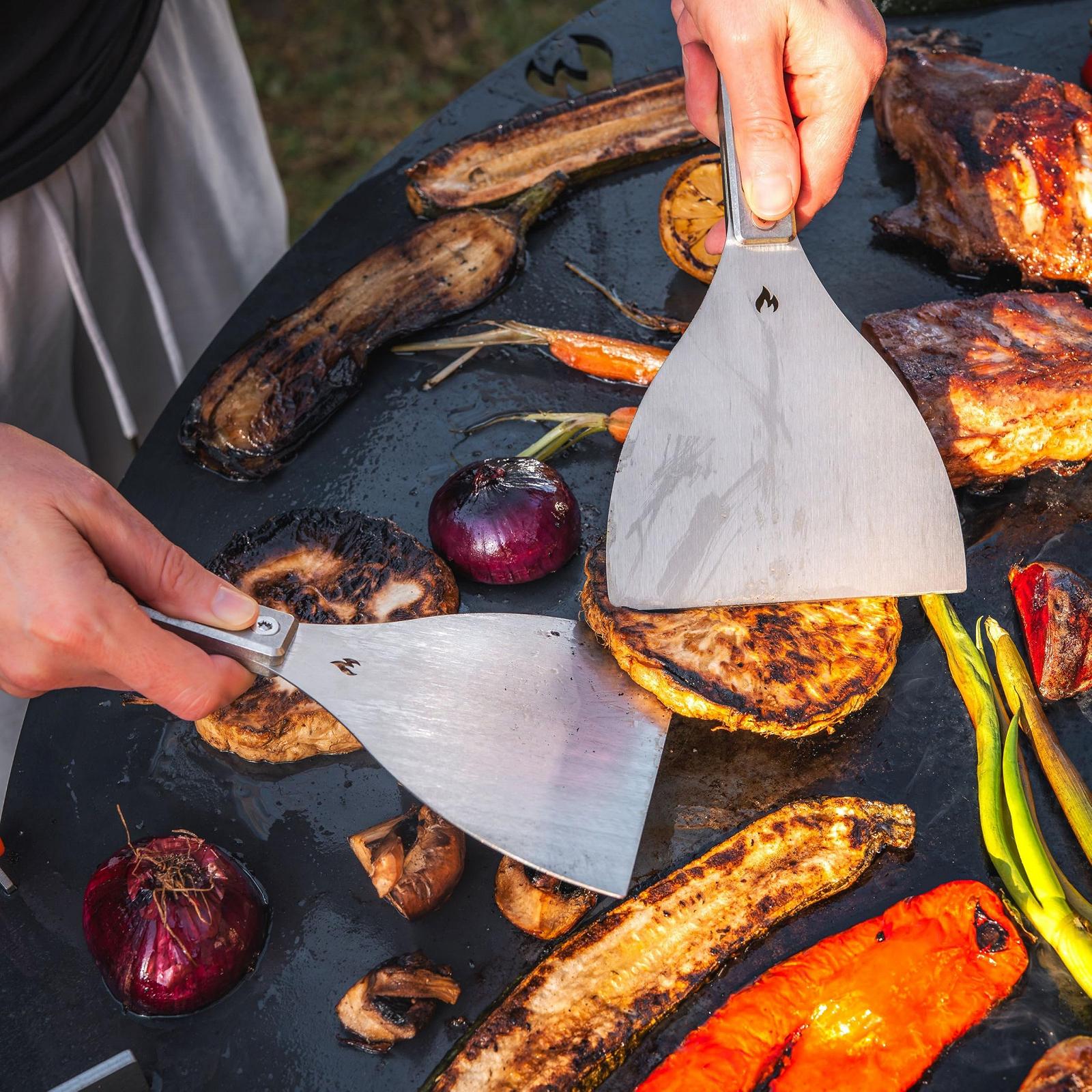 Лопатка для гриля Grillrost.com Das Original Для планчи и огненных чаш Нержавеющая сталь, фото №7 Лопатка для гриля Grillrost.com Das Original Для планчи и огненных чаш Нержавеющая сталь, фото №7