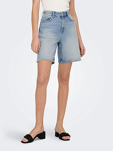 Шорты ONLY BILLIE EX HW STRA LB DNM SHORTS DOT 15286816 Голубой S - Фото 1