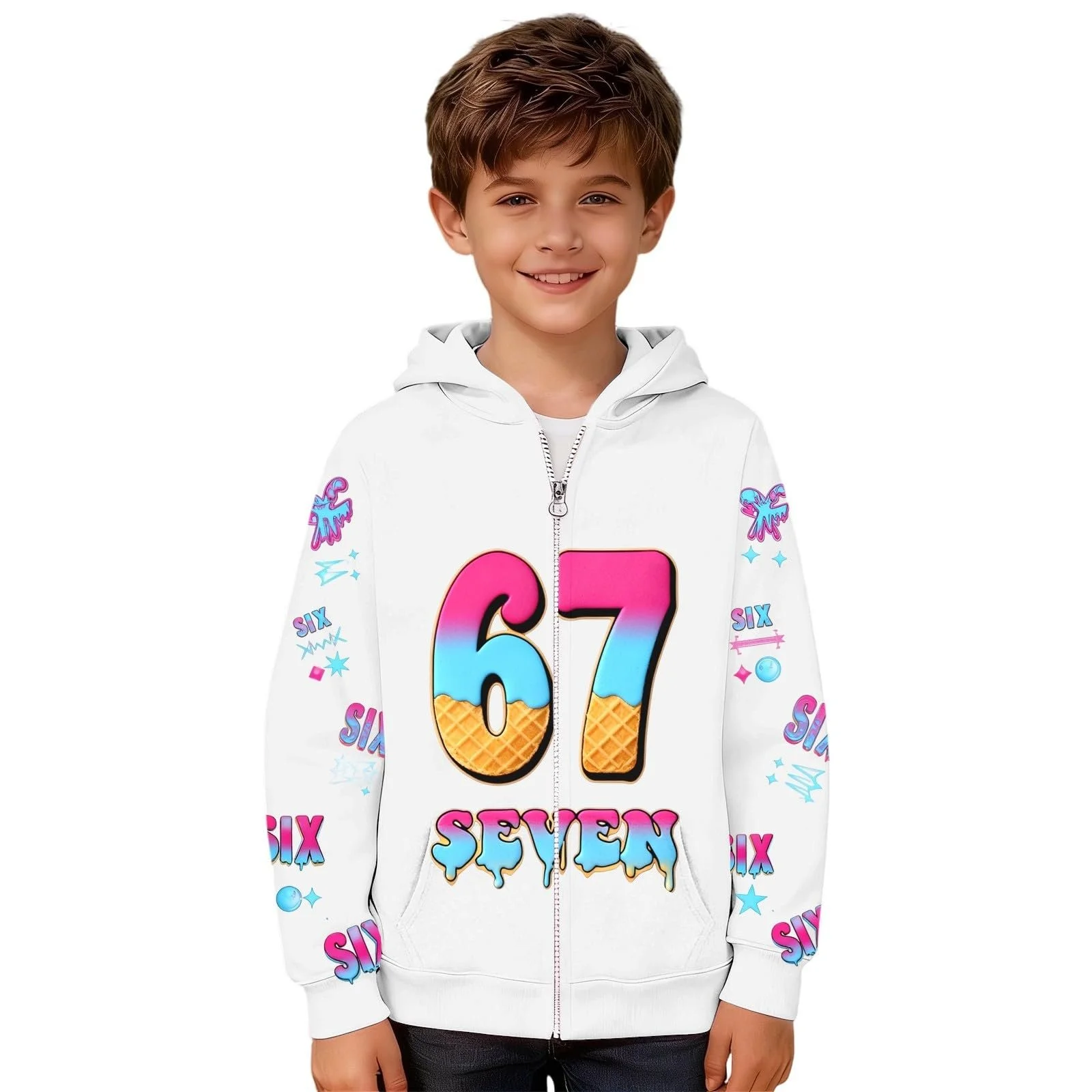 Толстовка дитяча тепла з капюшоном, Повсякденна мода, фото №1