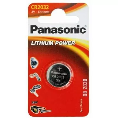 Батарейка PANASONIC CR 2032 Lithium 1 (CR-2032EL/1B), фото №1