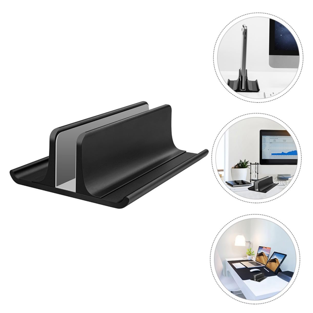 Подставка для ноутбука Sewroro Алюминиевый сплав Вертикальная Охлаждающая Подставка Настольная Радиаторная Подставка для Ноутбука для Эффективного Отвода Тепла и Экономии Пространства, фото №6