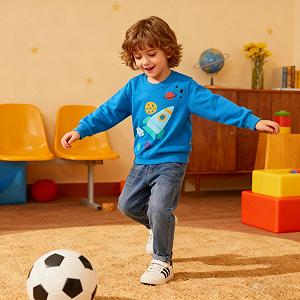 Пуловер Gumyoss Детский Хлопковый Свитер для Мальчиков с Динозавром для Мальчиков 2-7 лет synthetic.ua - Фото 1